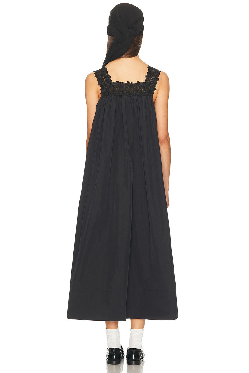 HELSA Midi Dress With Lace in Tech Poplin outlook