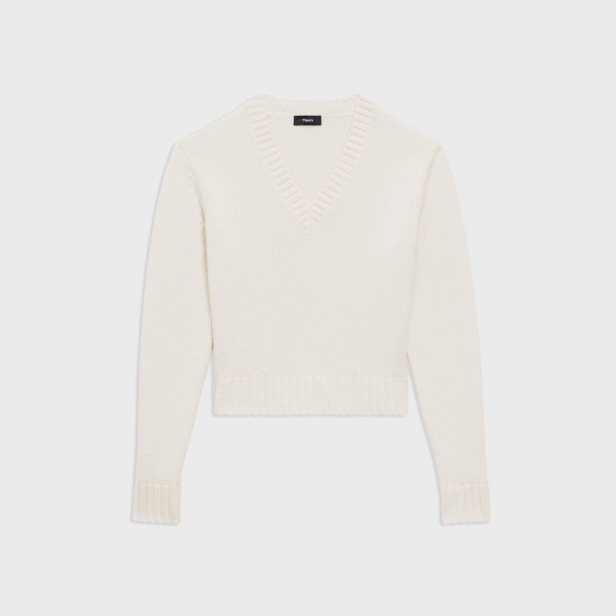 V-Neck Sweater in Cashmere - 1