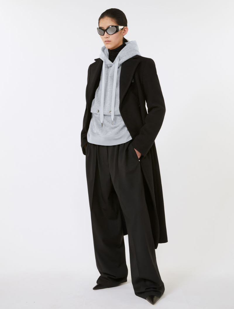 Sportmax Sweatshirt with detachable hem detail - medium grey outlook