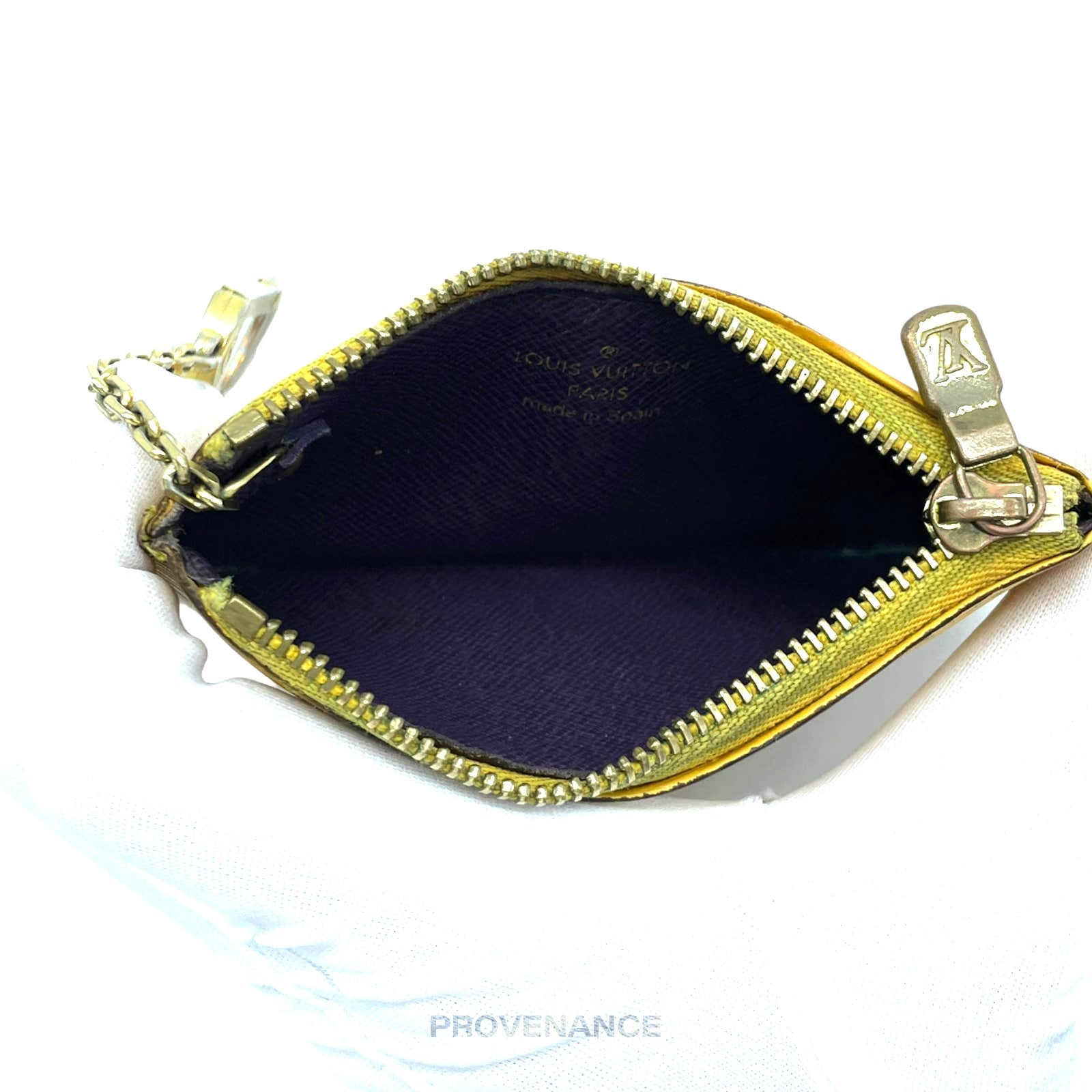 Louis Vuitton Key Pouch Cles - Tassil Yellow Epi Leather - 5