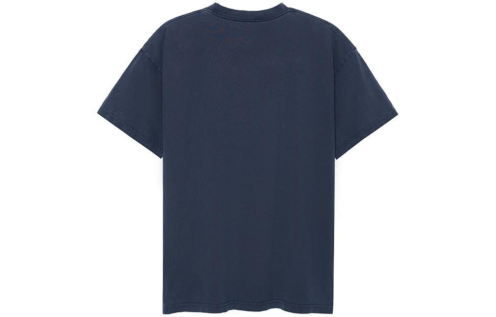 (WMNS) Balenciaga College 1917 Medium Fit T-Shirt 'Blue' 612965TMV954140 - 2