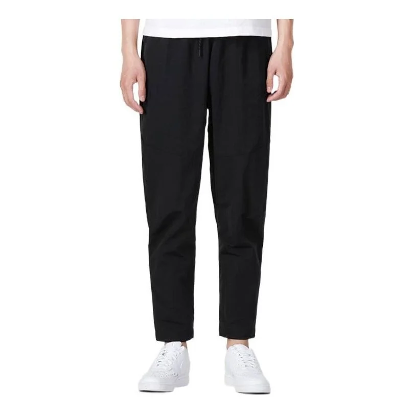 Men's Nike Solid Color Logo Printing Drawstring Lacing Straight Casual Pants/Trousers Black DQ4344-0 - 1