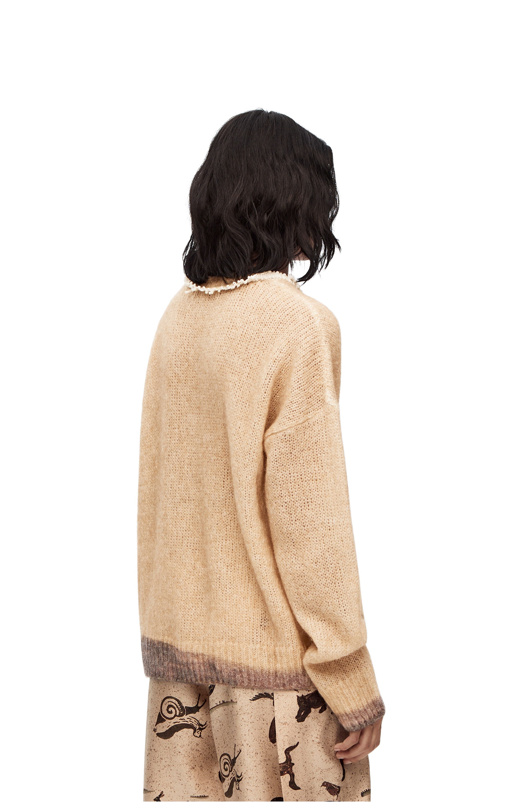 Deer sweater in mohair and wool blend - 4