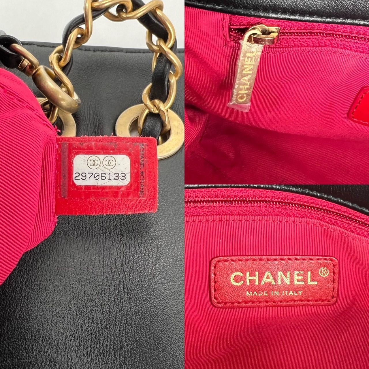 Chanel Calfskin Quilted Enchained Black Flap Shoulder Bag - 4