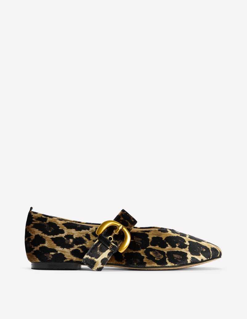Kylie Flat Buckle Mary Janes-Leopard 1