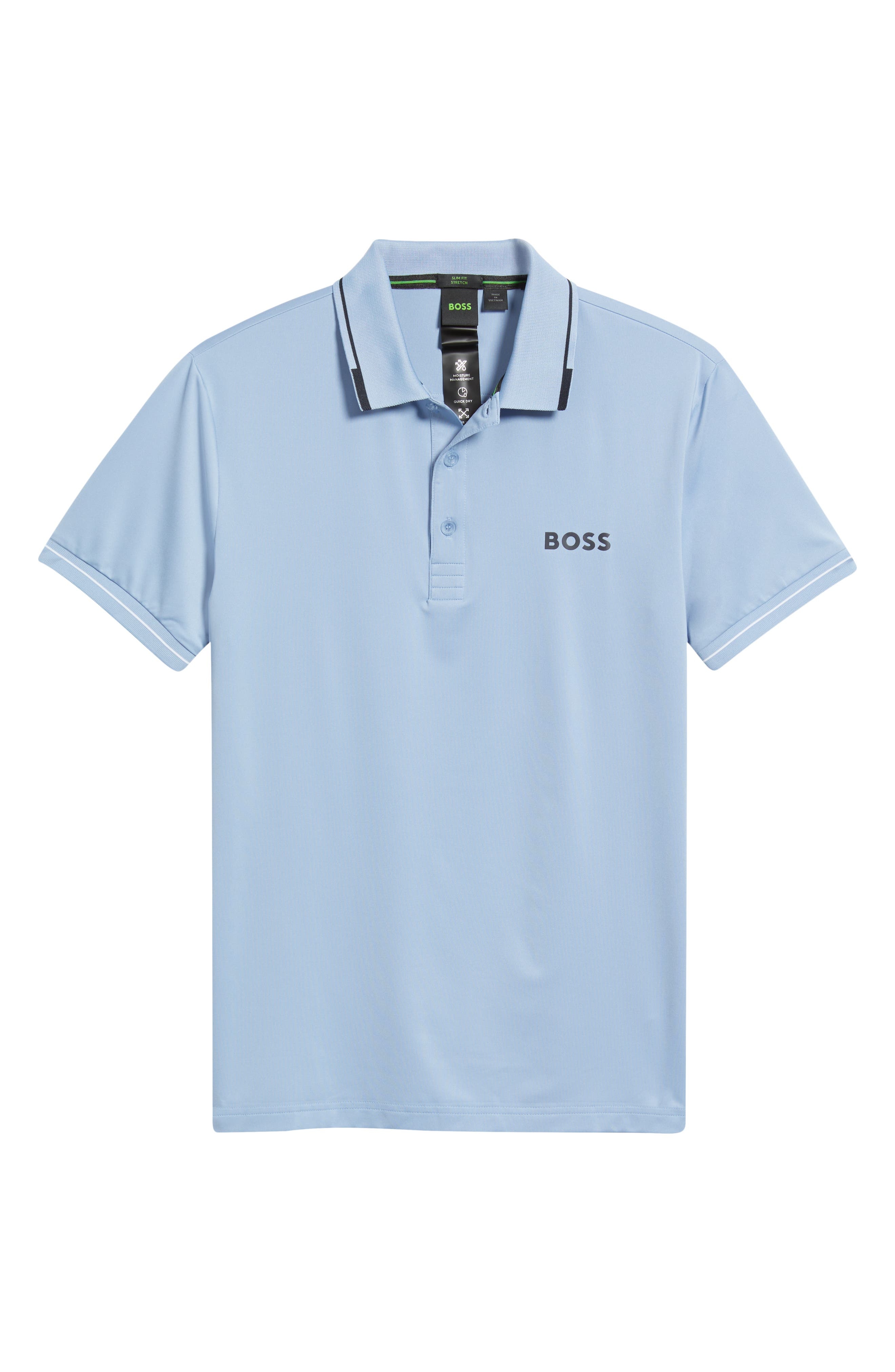 BOSS Paul Pro Performance Polo in Open Blue at Nordstrom - 5