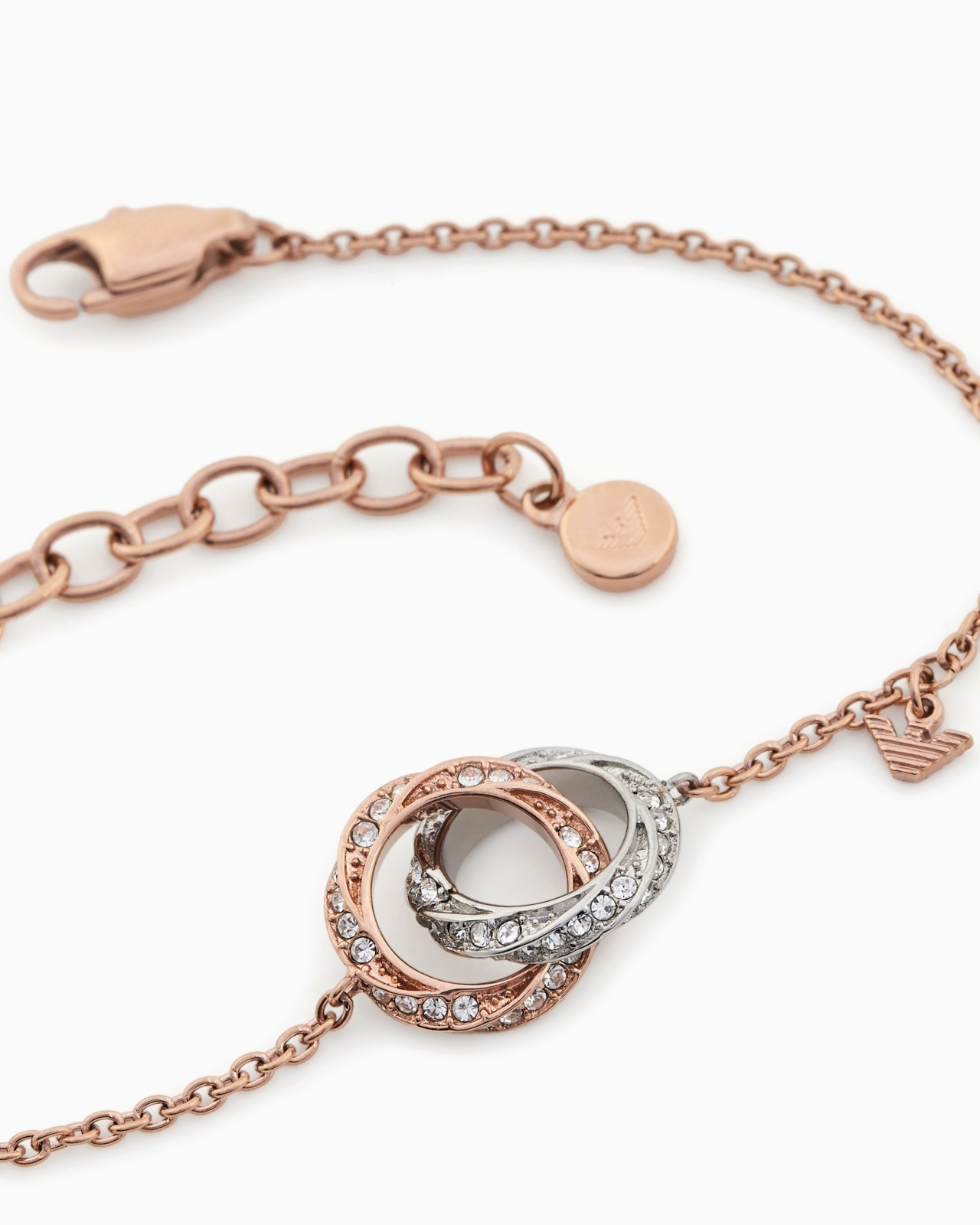 TWO-TONE STAINLESS STEEL CHAIN BRACELET - 2