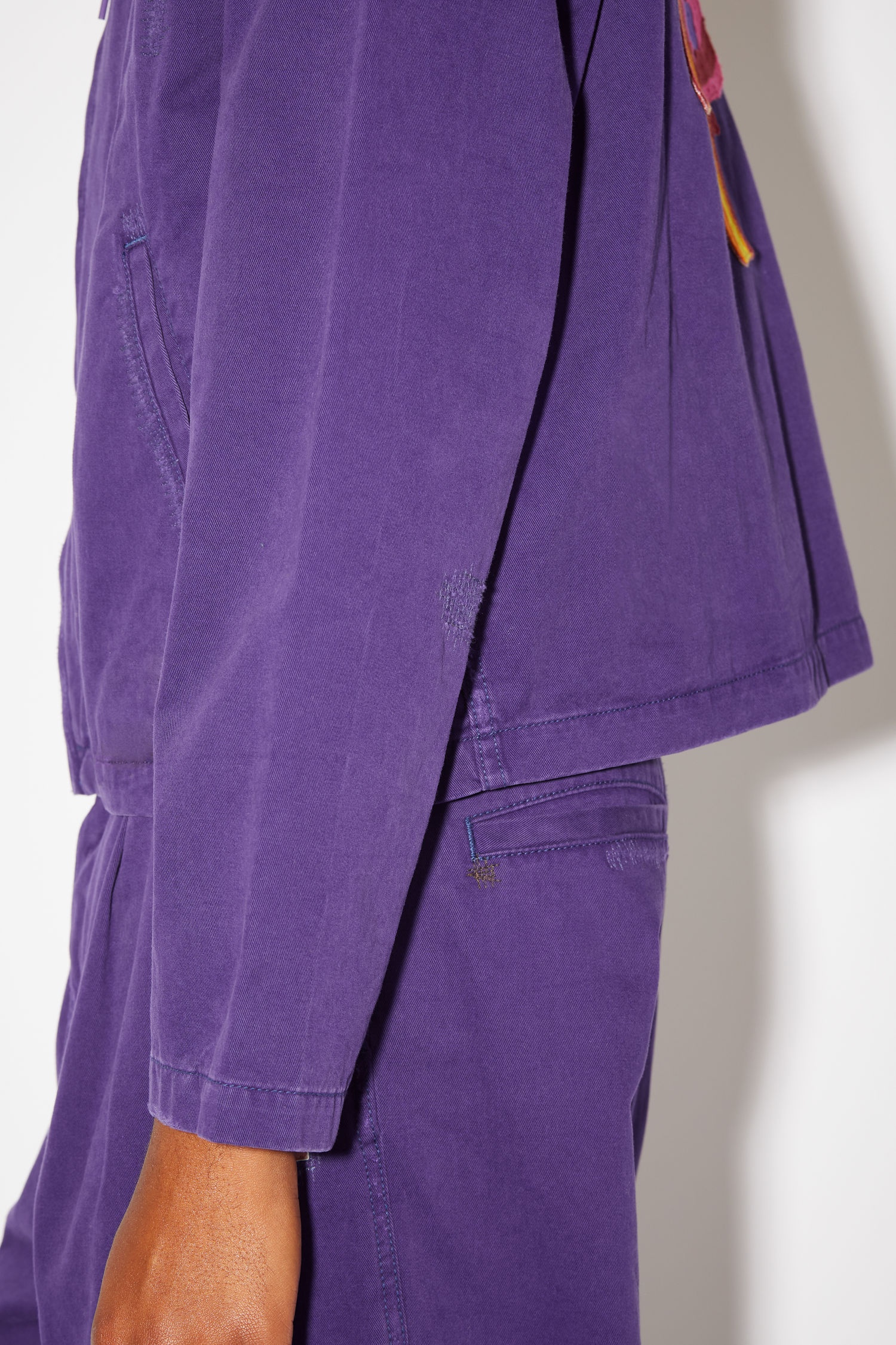 Embroidered zip jacket - Purple - 6