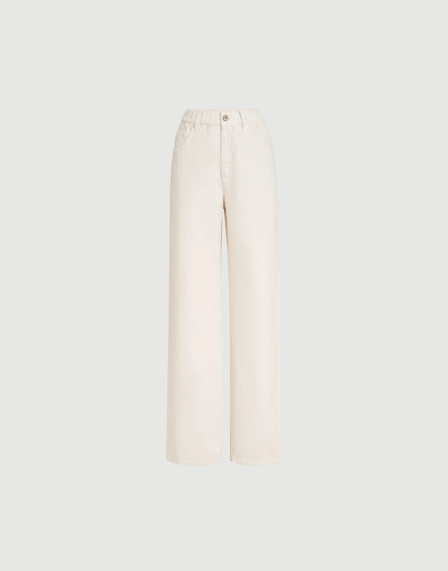 Garment-dyed contemporary trousers in cotton and linen cover with monili - 1