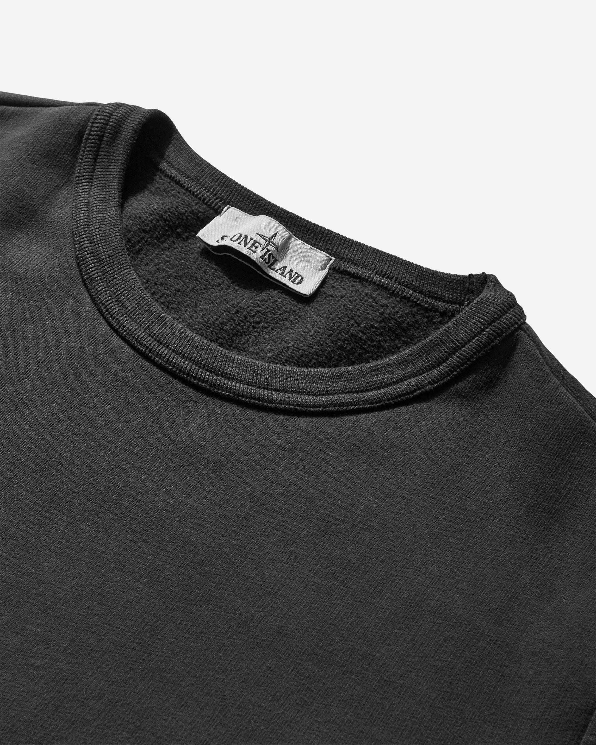 Men's Sleeve Pockets Crewneck Sweatshirt Black - 3