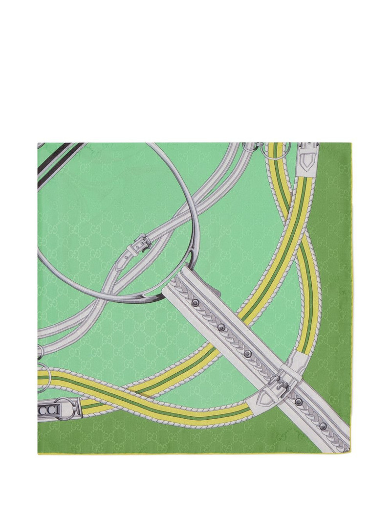 GUCCI printed silk scarf outlook