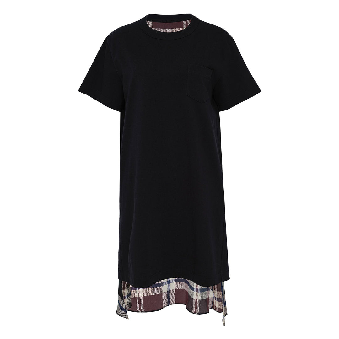 Plaid Print x Cotton Jersey Dress - 1