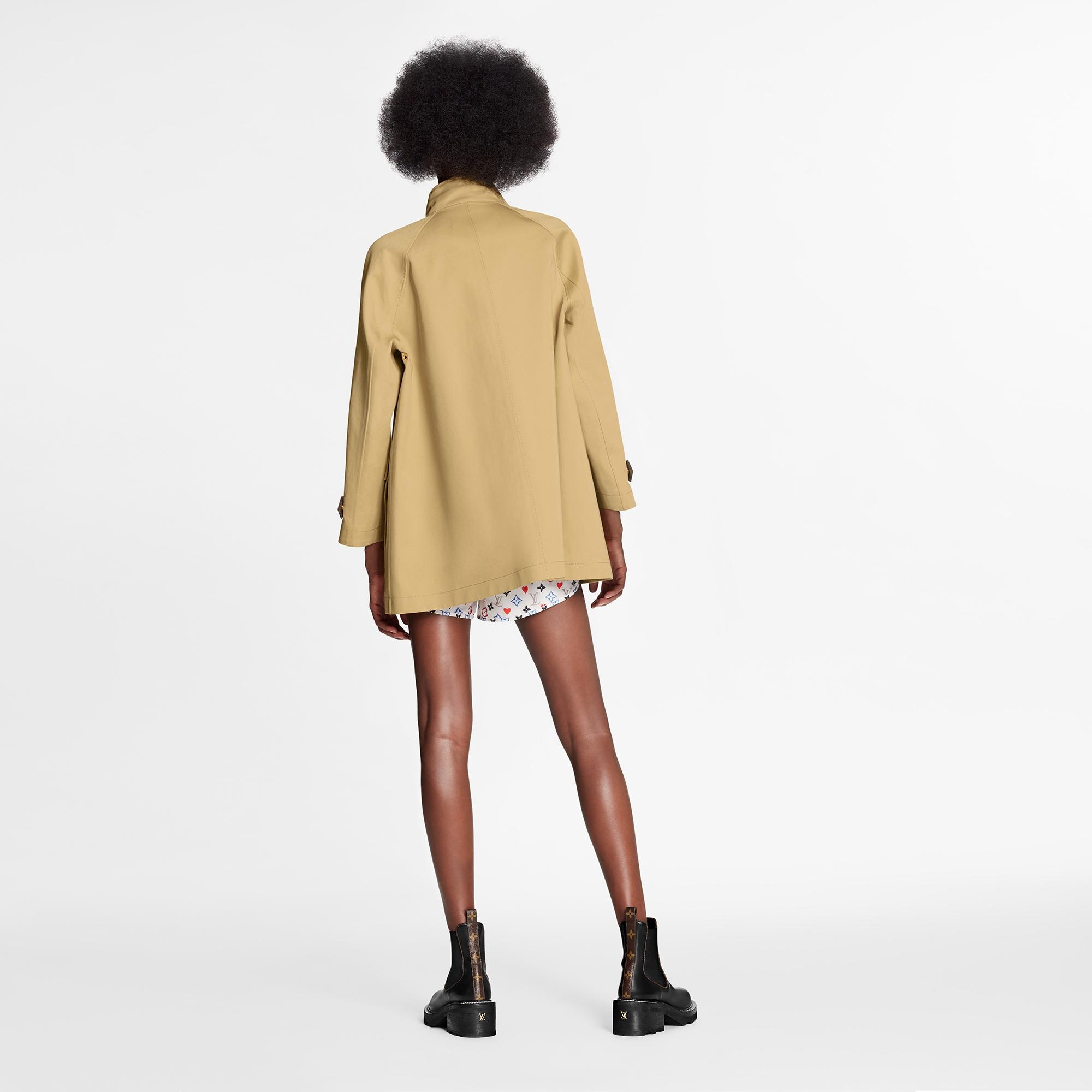 Raglan Sleeve A-Line Coat - 4