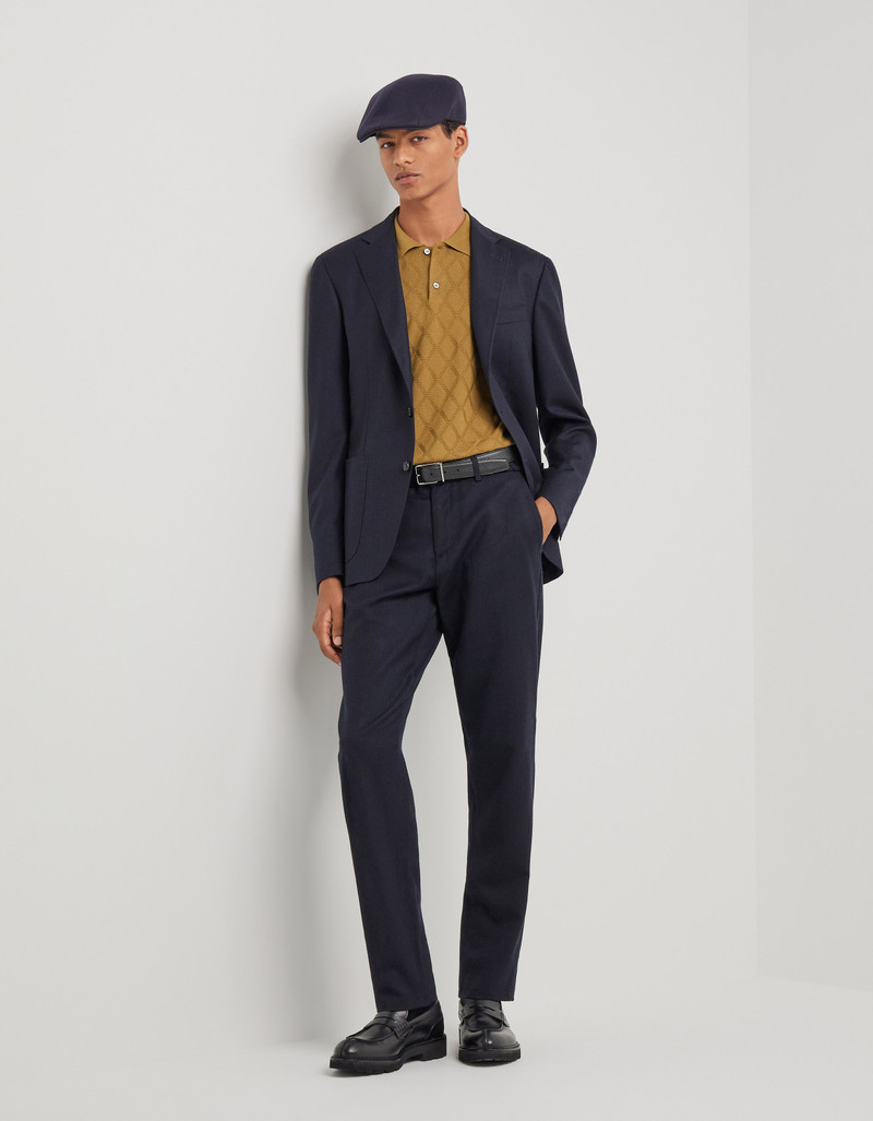 Canali KEI NAVY BLUE MODERN-FIT JACKET IN PURE IMPECCABILE WOOL outlook