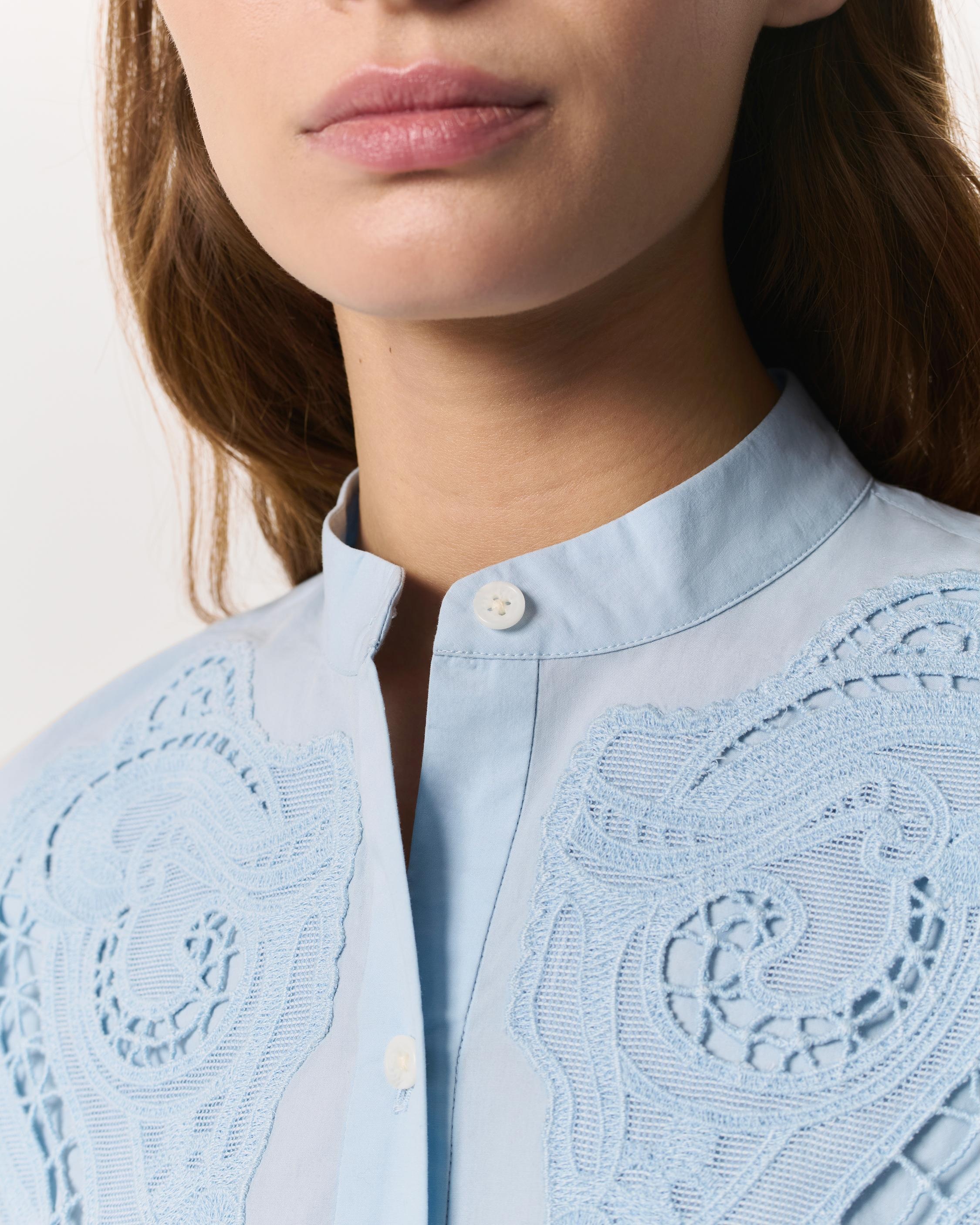 Ainsley Lace-Trim Poplin Shirt - 6