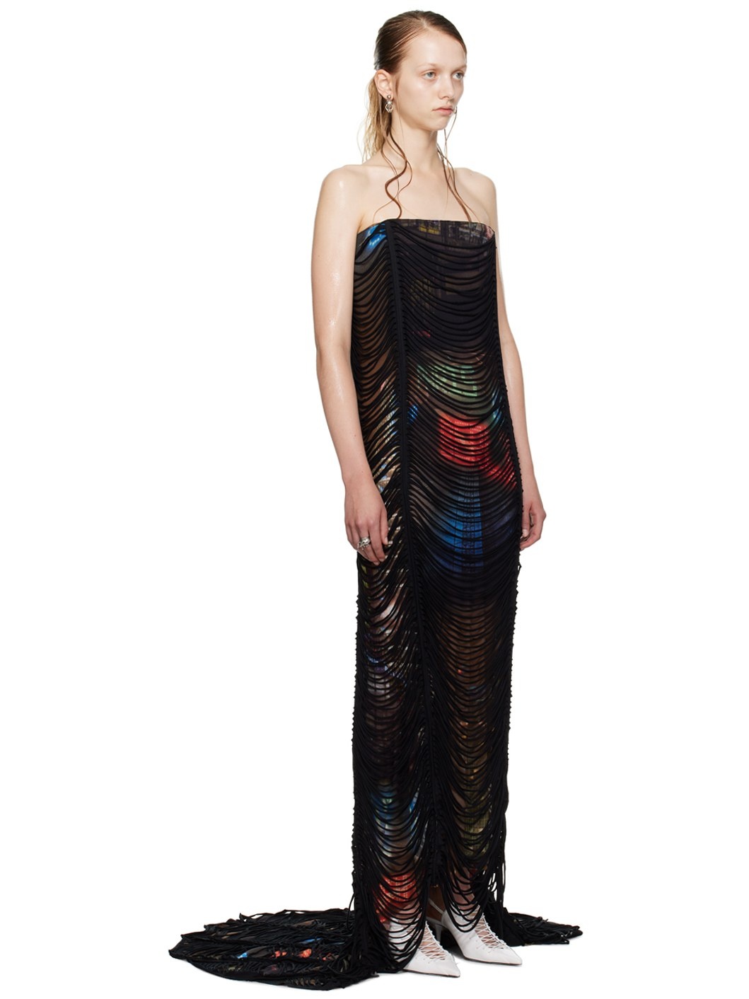Brown Shayne Oliver Edition 'The Long Slashed City' Maxi Dress - 2
