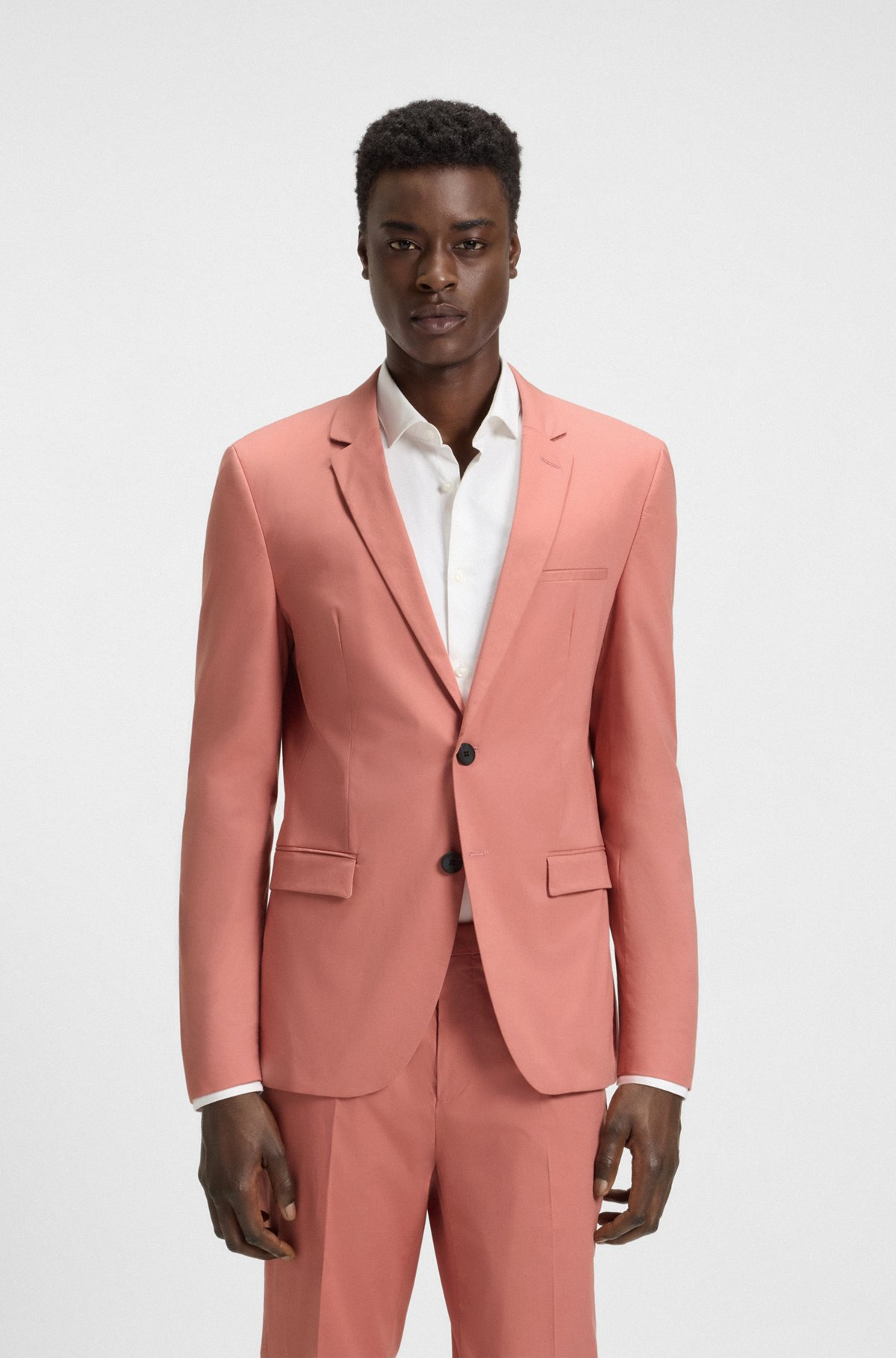 EXTRA-SLIM-FIT JACKET IN PAPER-TOUCH STRETCH COTTON - 2