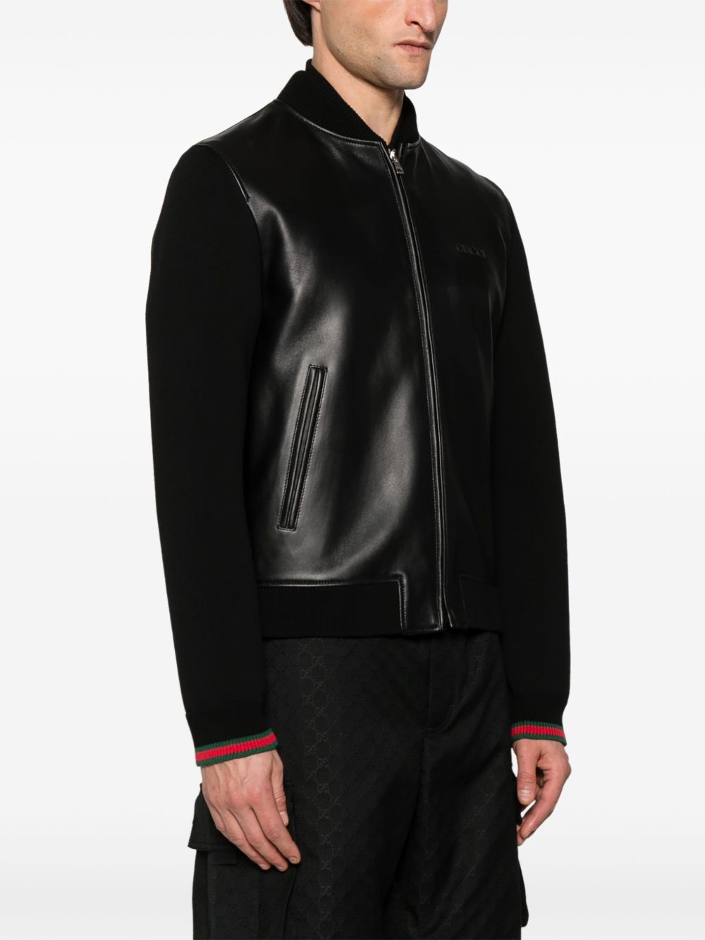 leather bomber jacket - 3
