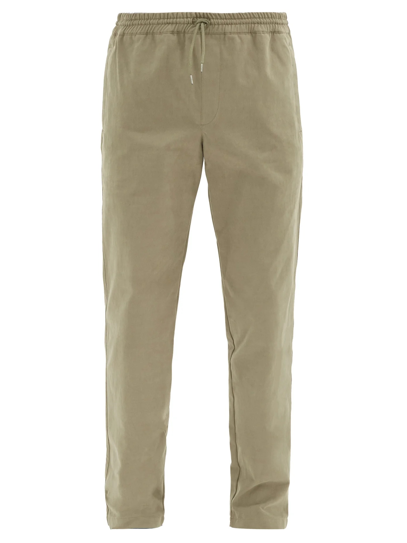 Kaplan drawstring-waist cotton slim-leg trousers - 1