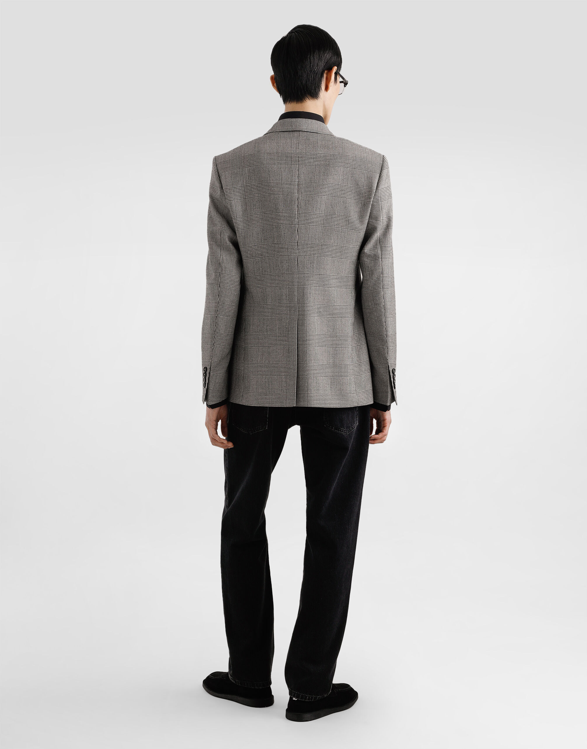 Glen plaid single-breasted sicilia light jacket - 5