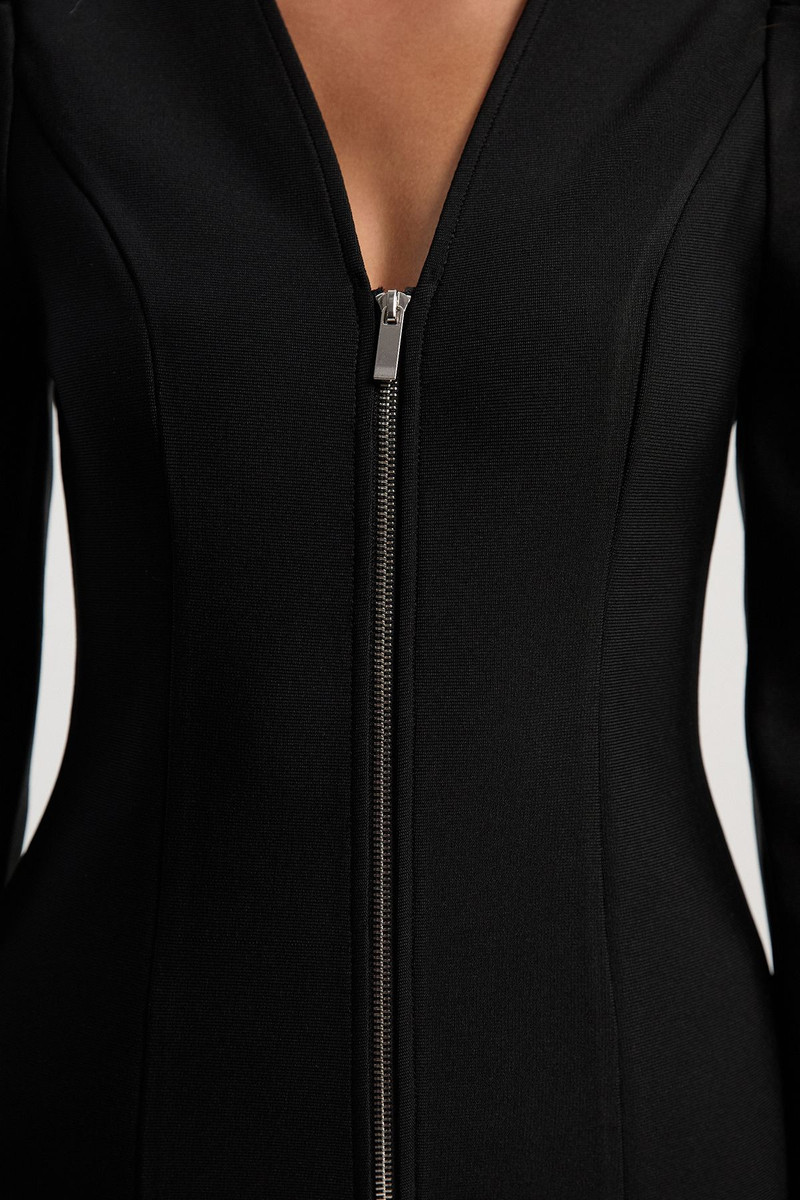 Fitted Figure Form Zip Through Jacket 3
