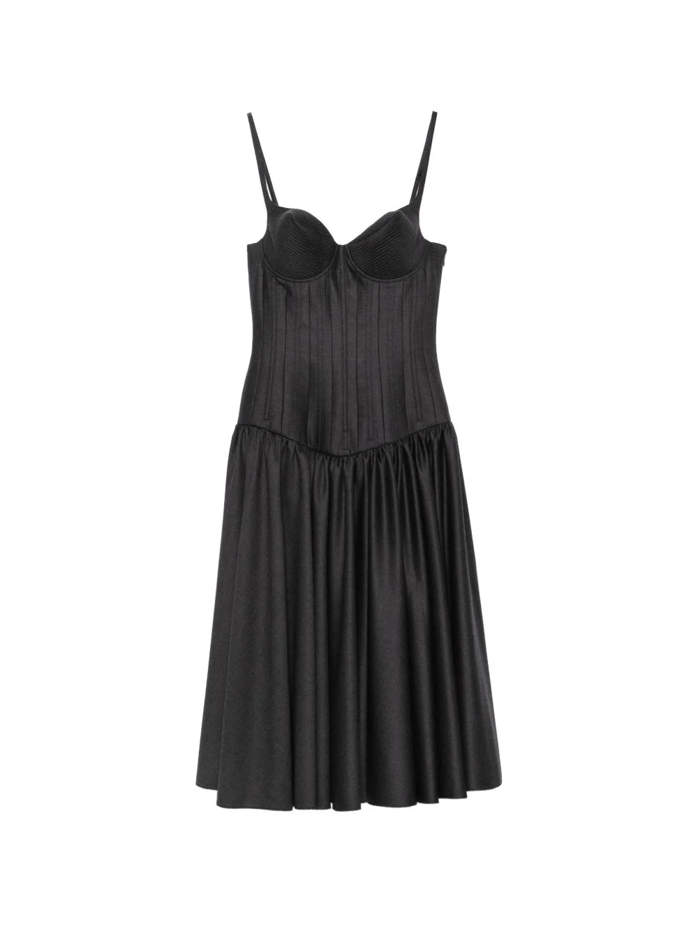 conic-cup sleeveless midi dress - 1
