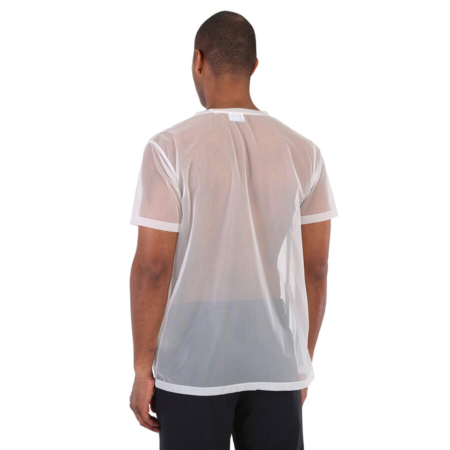 Burberry Men's White Sea Maiden Print Sheer Jersey Short Sleeve T-Shirt - 3