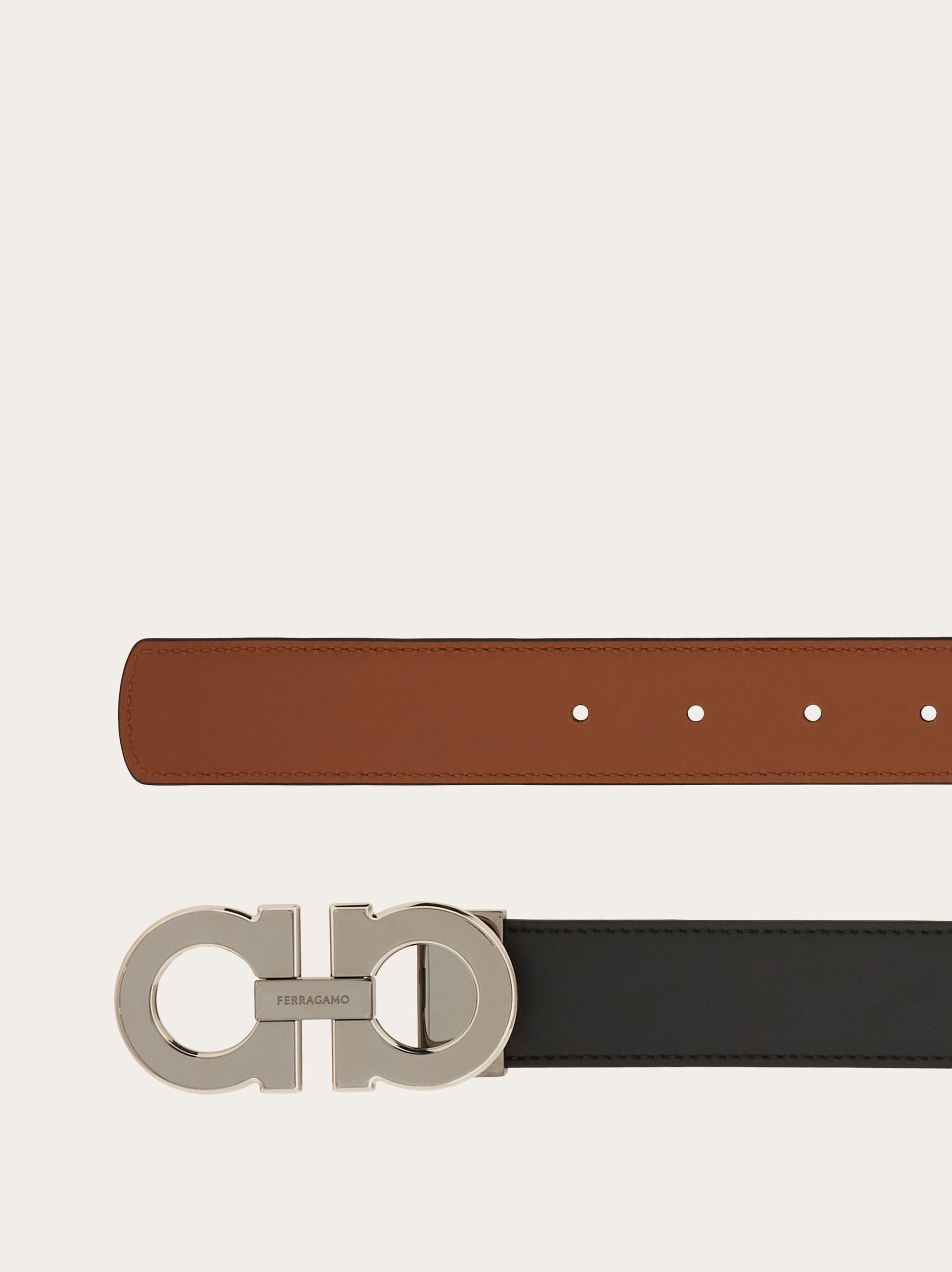 Reversible and adjustable Gancini belt - 2