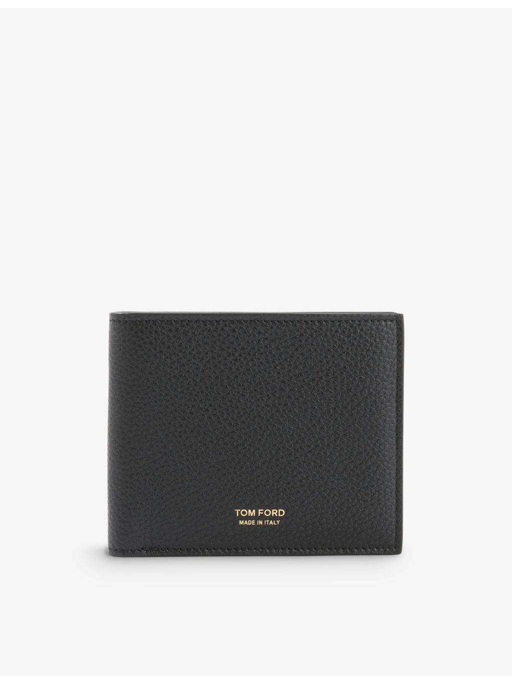 Brand-print bi-fold leather wallet - 1