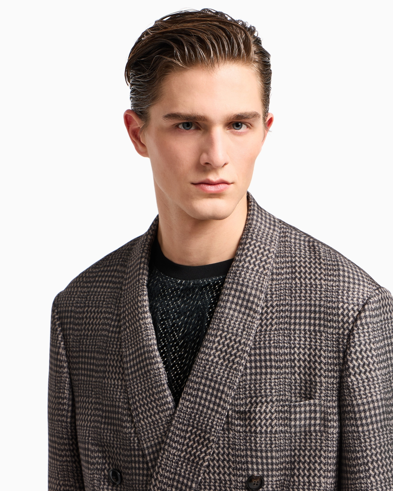HERITAGE LINE DOUBLE-BREASTED JACKET IN PRINTED VISCOSE - 5