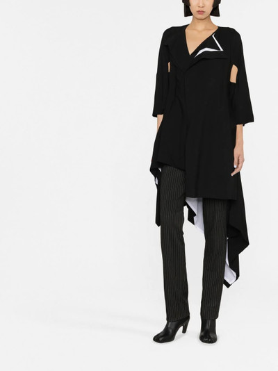 Yohji Yamamoto asymmetric half-sleeve coat outlook
