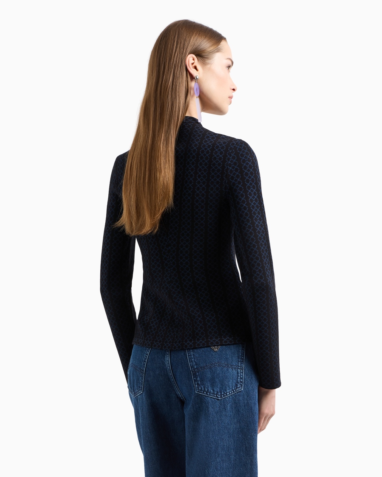 GURU-COLLAR JACKET IN TWO-TONE JACQUARD - 3