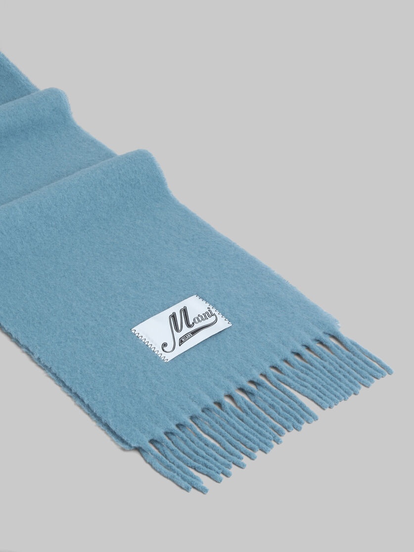 BRIGHT BLUE ALPACA SCARF - 3
