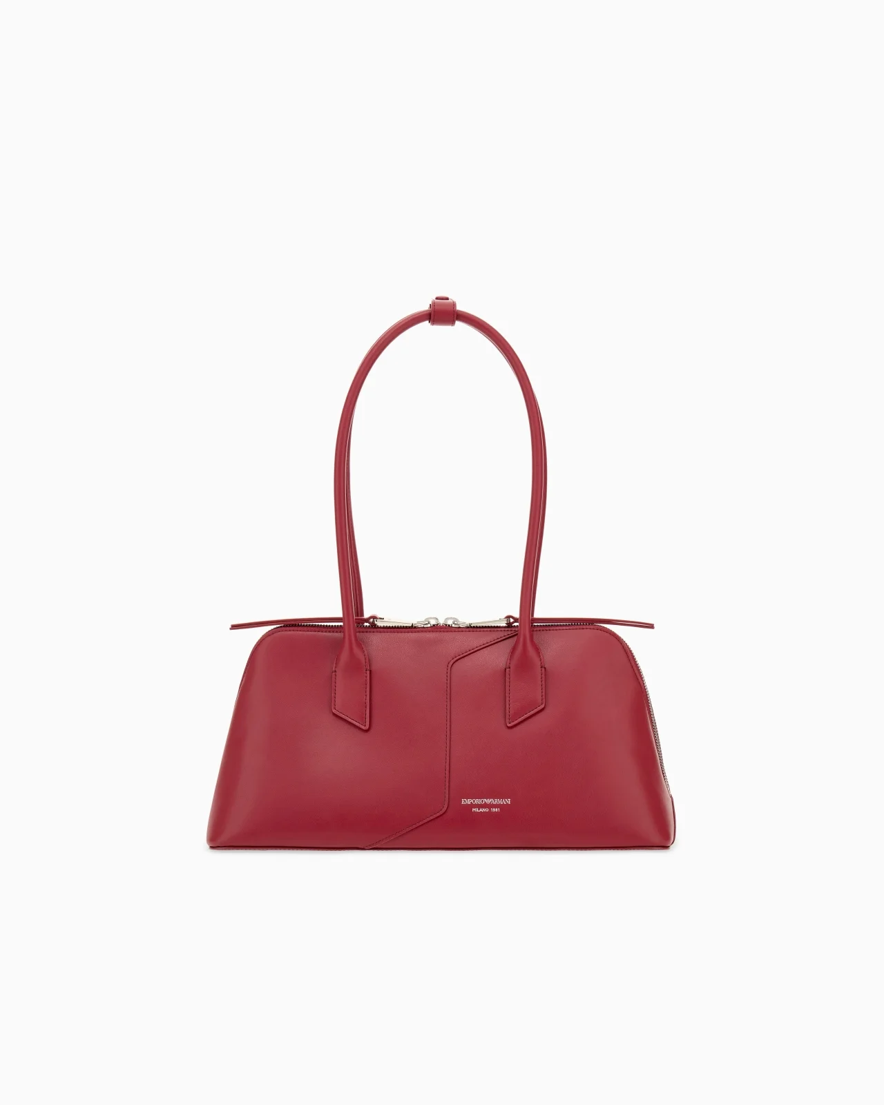HANDBAG IN SMOOTH LEATHER WITH TOP HANDLES AND A ZIP CLOSURE - 1