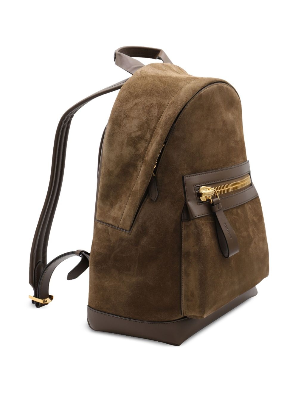 suede zip backpack - 3