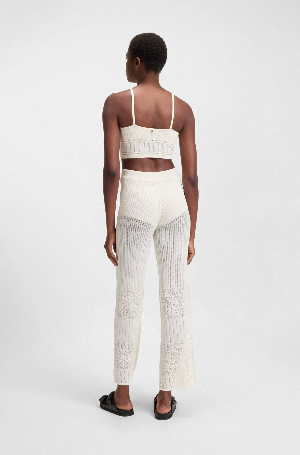 KNITTED TOP IN STRETCH FABRIC WITH MIXED STRUCTURES - 4