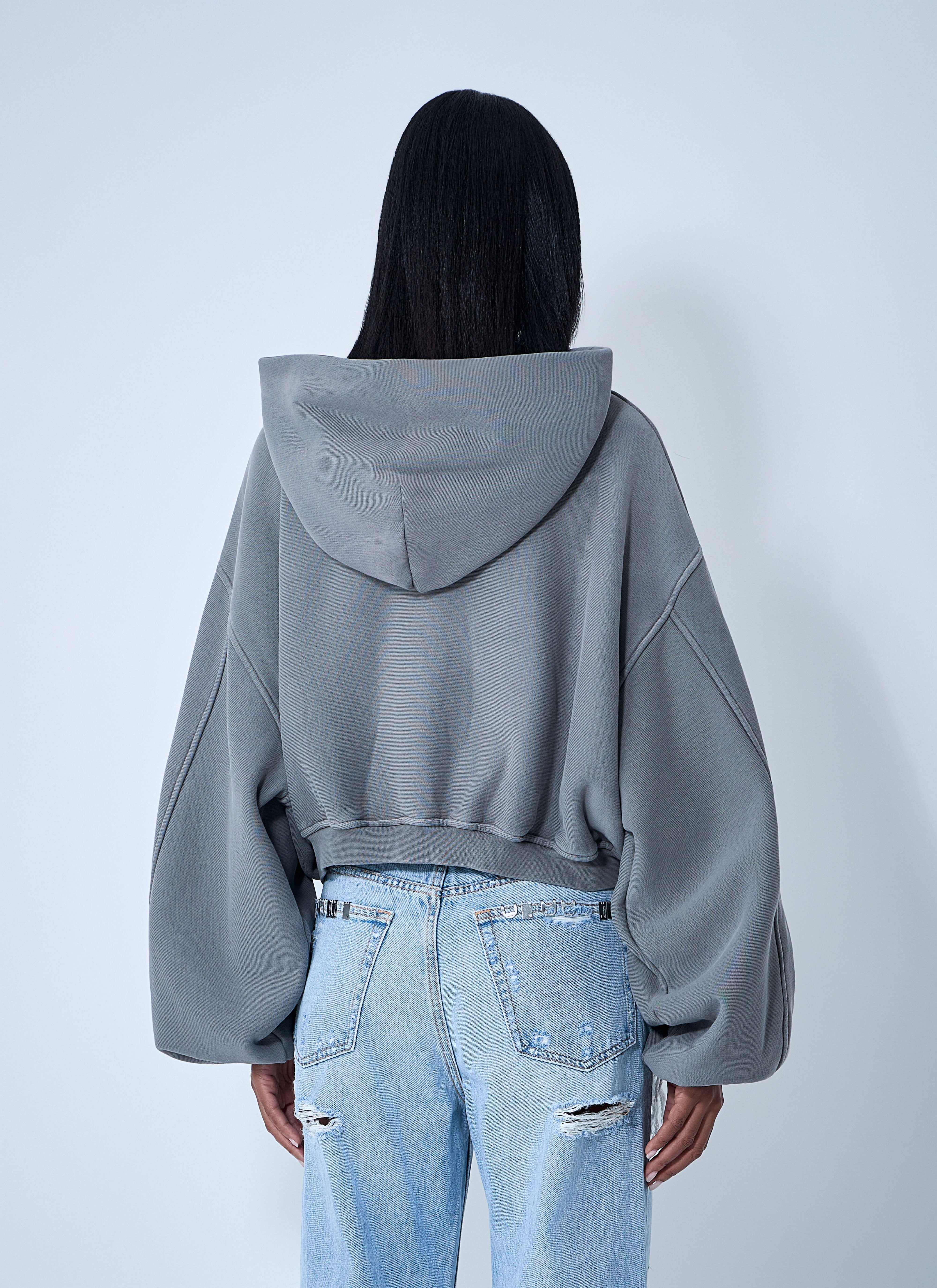 Crop Zip-Up Sweateshirt - 4