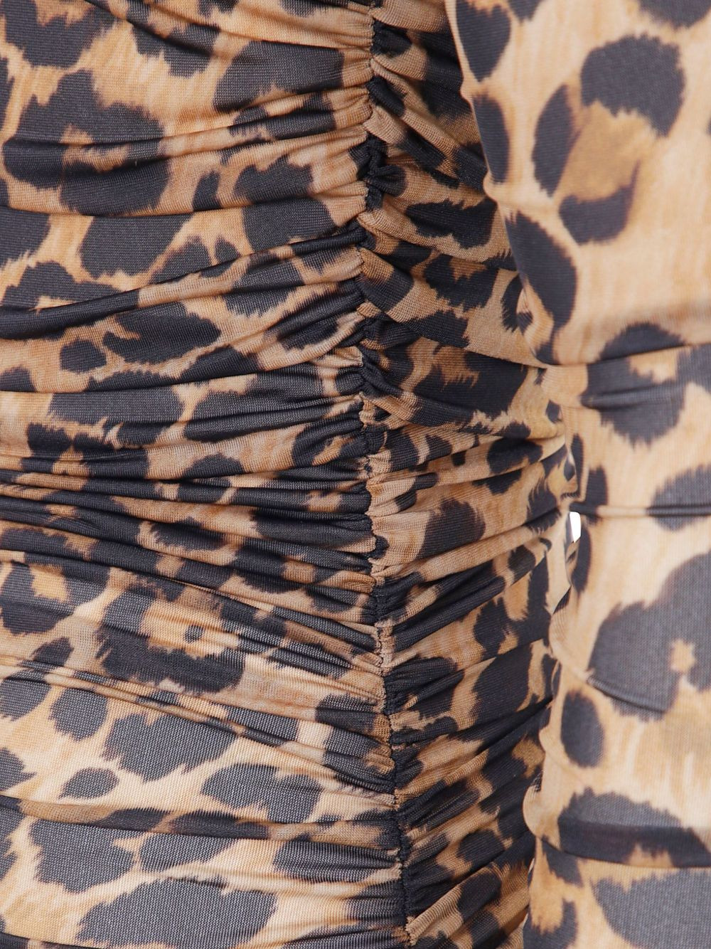 leopard-print ruched maxi dress - 3