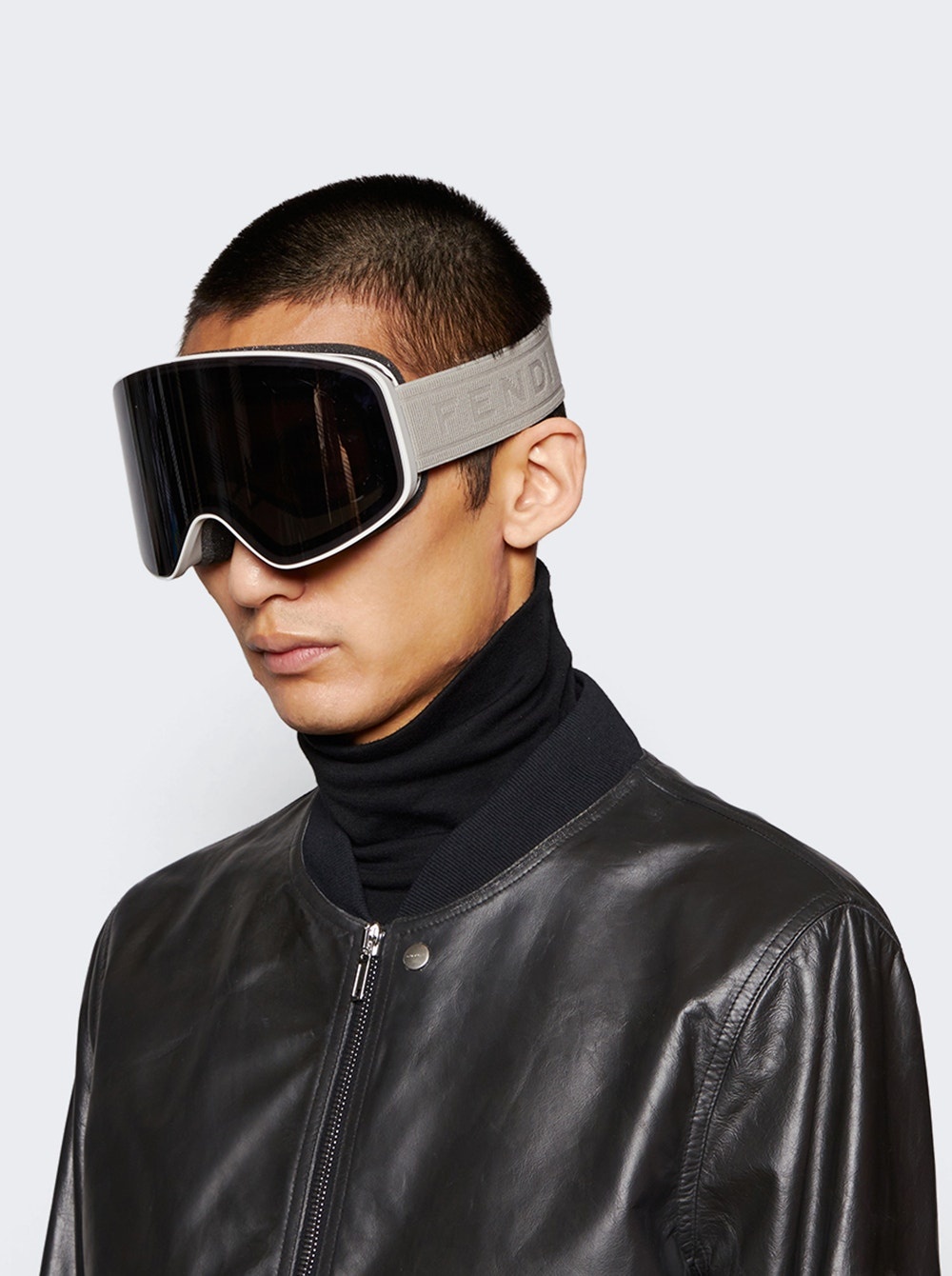 Ski Mask With Logo Mirrored Lenses Grey And Smoke - 3