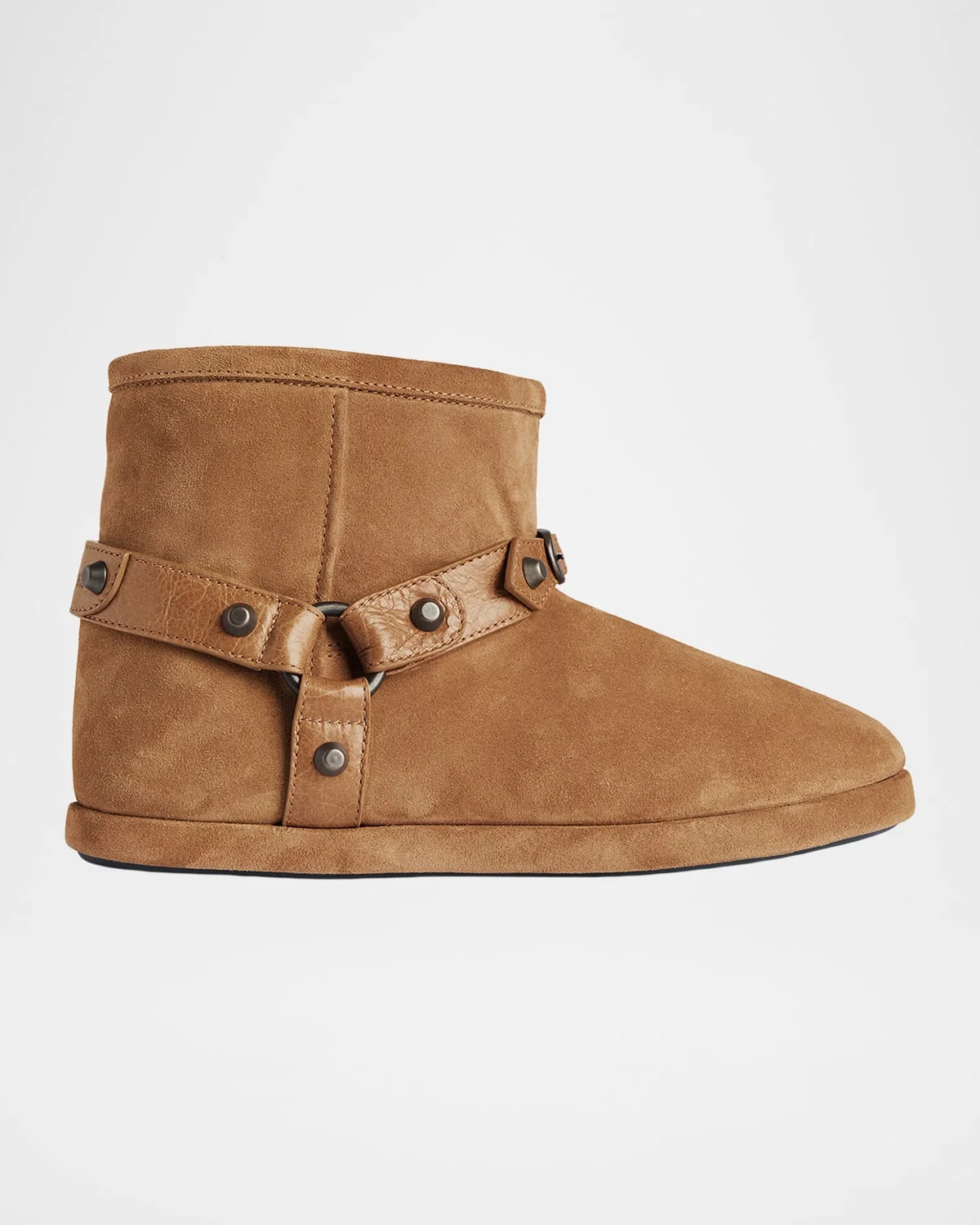 Alaska Soft Shearling-Lined Suede Ankle Booties - 1