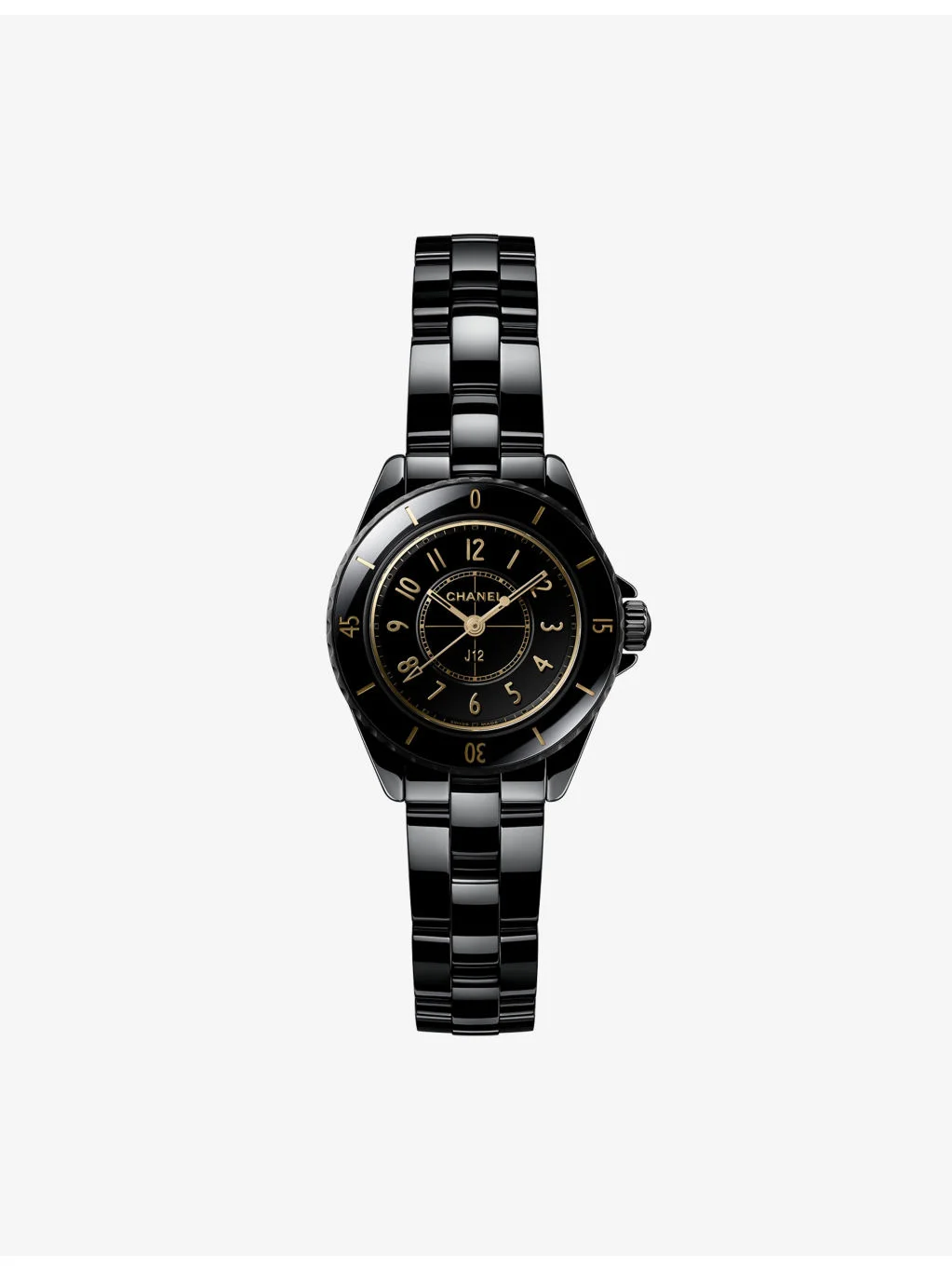 J12 Golden Black Quartz Watch 28mm - 1