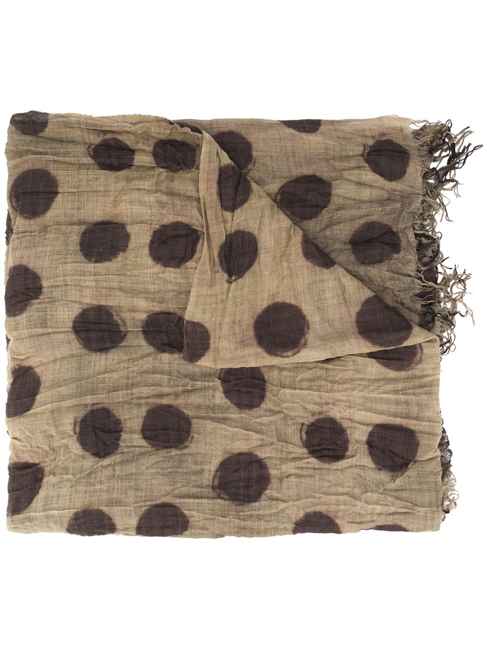 polka-dot virgin wool scarf - 1