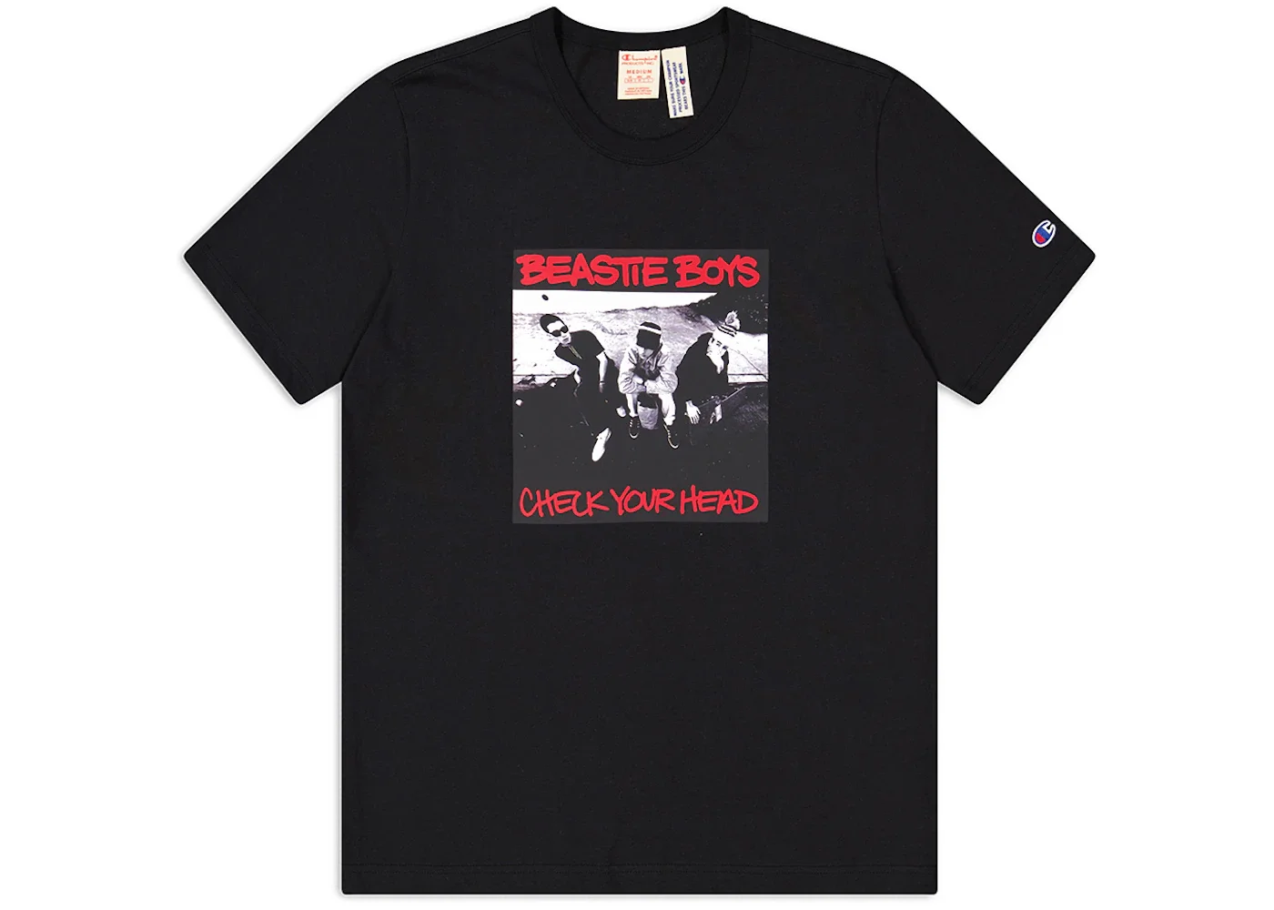 Champion x Beastie Boys x Eric Haze Check Your Head T-Shirt Black - 1
