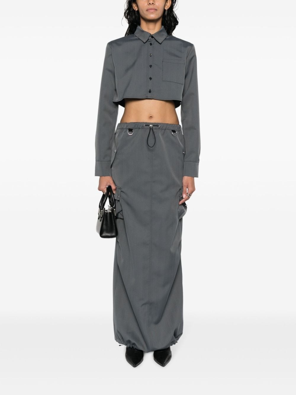 tailored maxi cargo skirt - 2