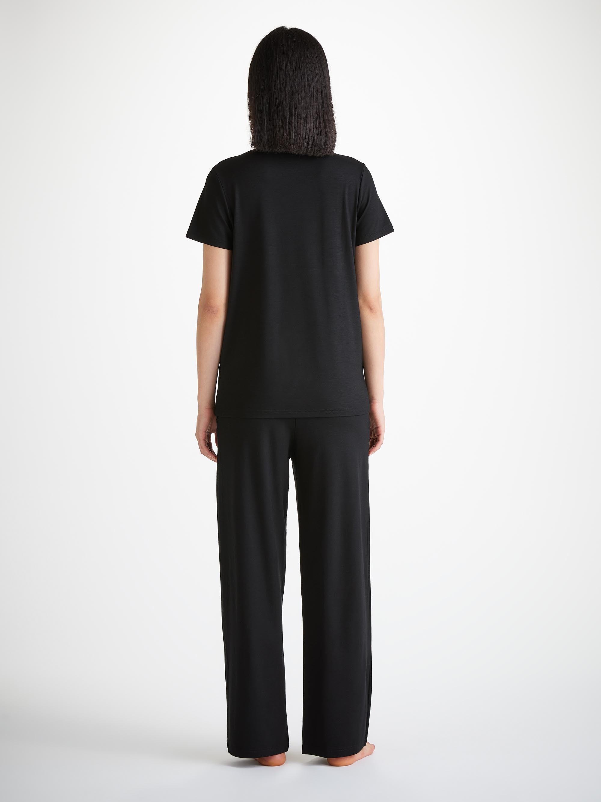 Women's T-Shirt Lara Micro Modal Stretch Black - 5