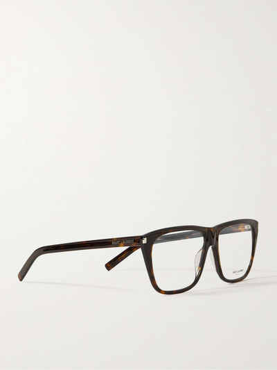 SAINT LAURENT Square-Frame Tortoiseshell Acetate Optical Glasses outlook