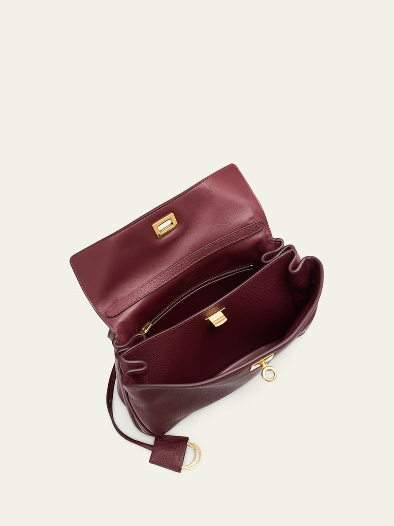 Rodeo Small Grained Leather Top-Handle Bag 4