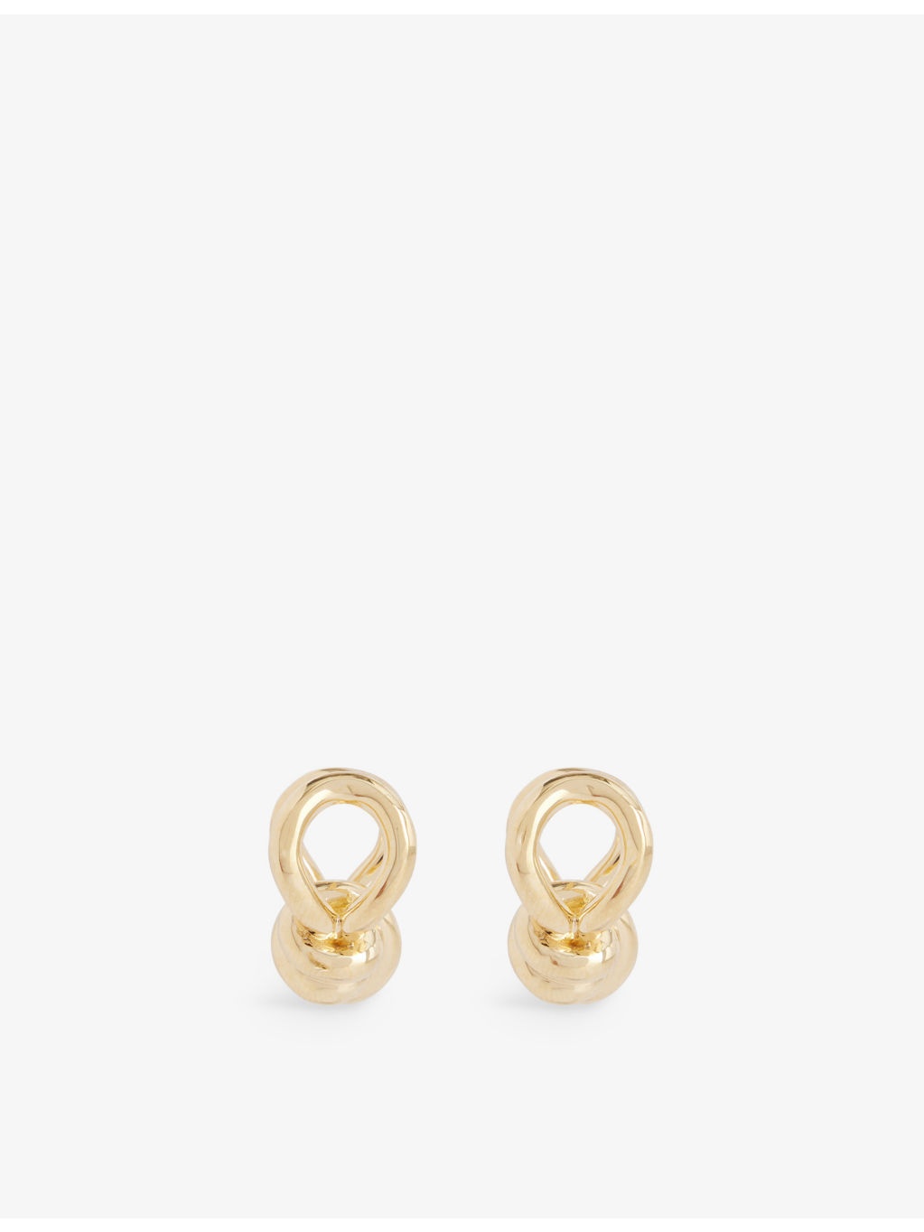 Knot gold-plated silver earrings - 4