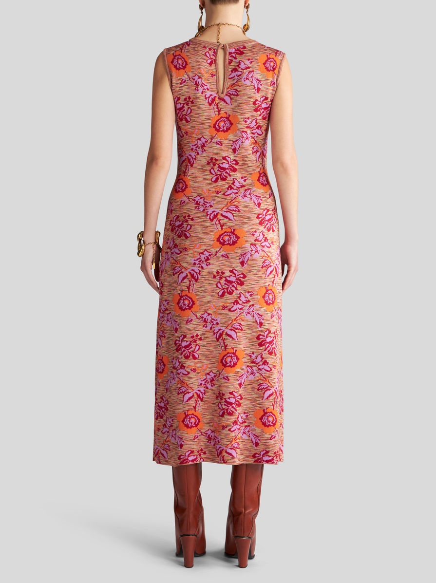 FLORAL JACQUARD DRESS - 5