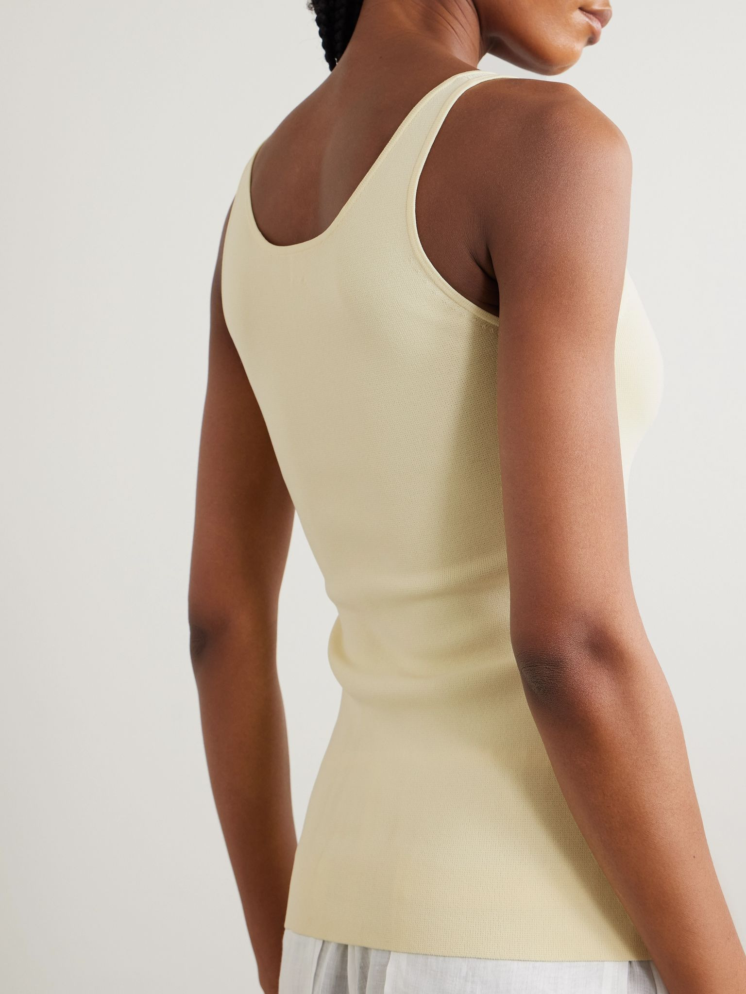Knitted tank Pastel yellow - 4